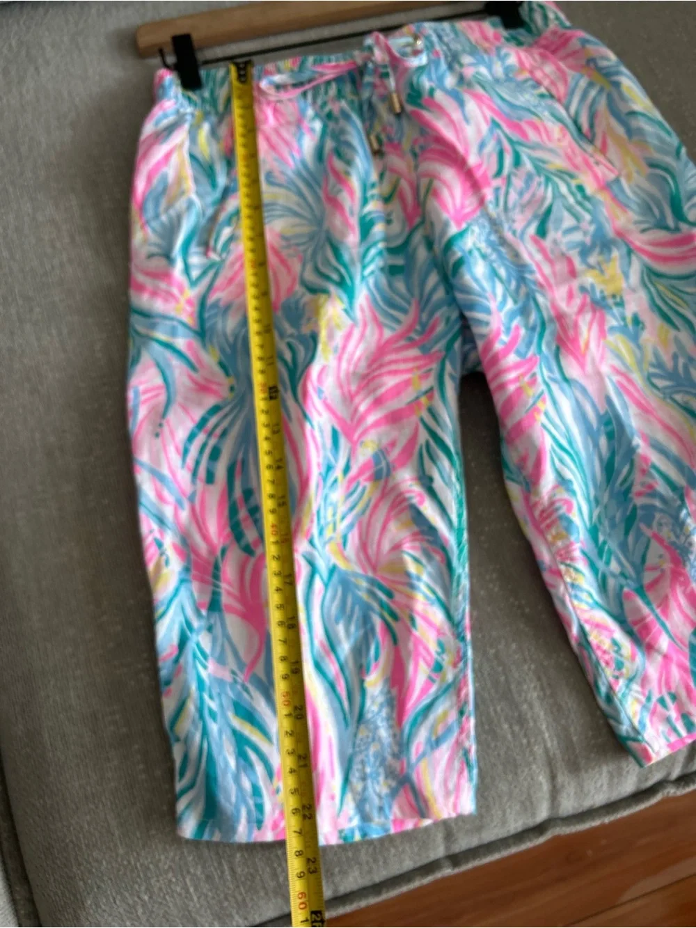 Lily Pulitzer Linen Shorts Bermudas Size Xs Pull On Tropical